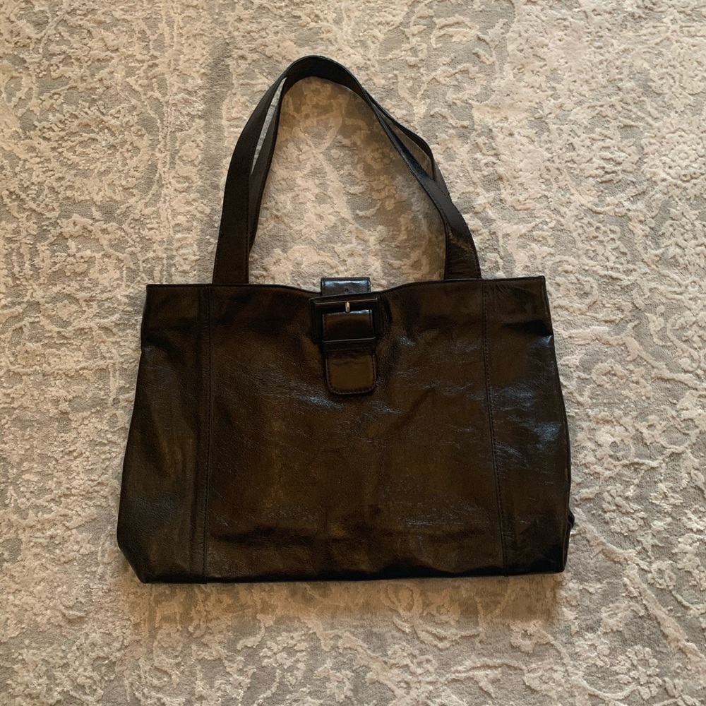 HOBO Black Genuine Leather Bag with Buckle
